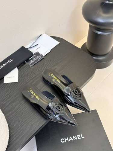 Ch*anel 25C新款爱心扣尖头单鞋 凉鞋绝美玛丽珍系列很难不爱鞋面 漆皮 内里羊皮 真皮大底原版开模五金 Size:35-39 4041定制