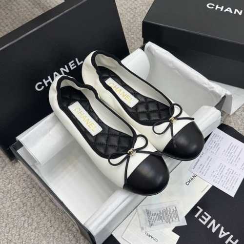舒适款 Chane*｜小香25Cs春夏鞋头电绣双C Logo点缀，芭蕾舞鞋 宛如女神脖子上的项链，上脚包裹性非常好，上脚跟显瘦，真的是超级精致！ 复古的玛丽珍太
