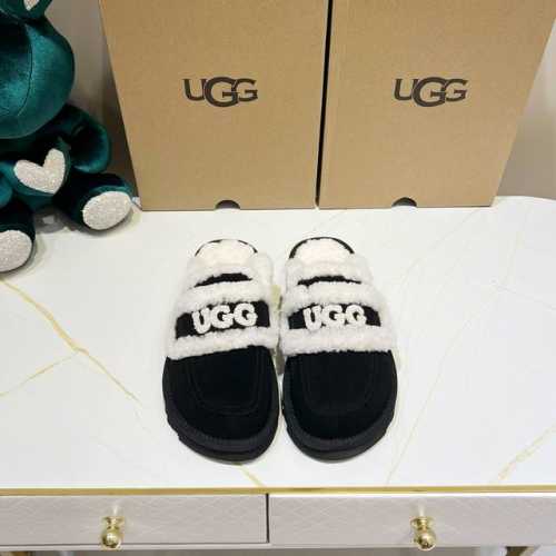 ，UGG2024最新logo火爆拖鞋，羊毛logo，上脚轻巧舒适，羊毛里，码数：35-40， 40定做