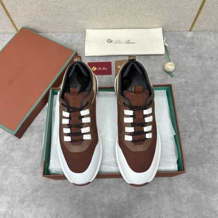 工厂 Lp新品loro Piana 诺悠翩雅 官网同款男士休闲鞋｜采用轻盈防皱的 Wind 弹力细纤维面料｜经过 Storm System 处理｜防水防风｜鞋面 - 点击图像关闭