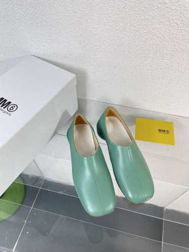 深口鞋 Maison Margiela 头层牛皮 绿色 时尚个性圆形跟 炒鸡减龄 大热时尚风格 Mm6 Maison Margiela的实验性从功能主义的解构美