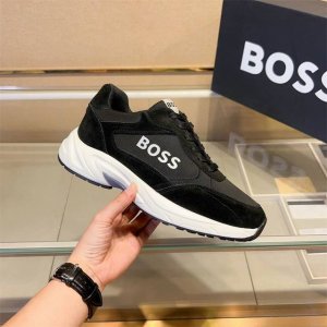 调工厂P价 男装男鞋 运动原单精品，Boss男士休闲鞋，原版进口反绒牛皮，柔软透气布内里，原厂特供原版大底，精致的做工细节，脚感舒适。 38-46码