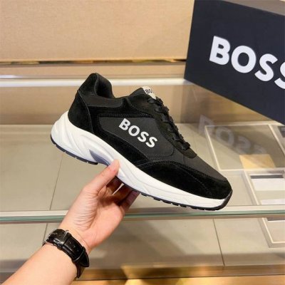 调工厂P价 男装男鞋 运动原单精品，Boss男士休闲鞋，原版进口反绒牛皮，柔软透气布内里，原厂特供原版大底，精致的做工细节，脚感舒适。 38-46码