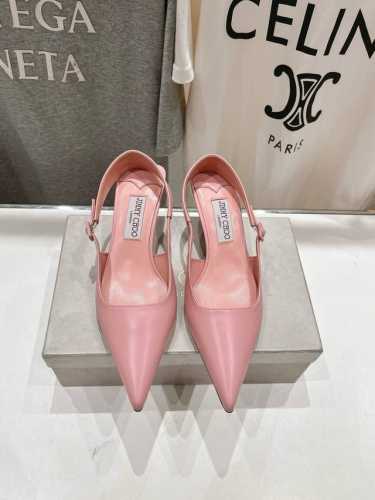 高版本出厂 JIMMY CHOO*｜JC 吉米周2025ss新款简约尖头小猫跟高跟鞋单鞋 原版套楦，完美的线条，简约大气上脚显气质粗跟舒适百搭，还能拉长双腿显高