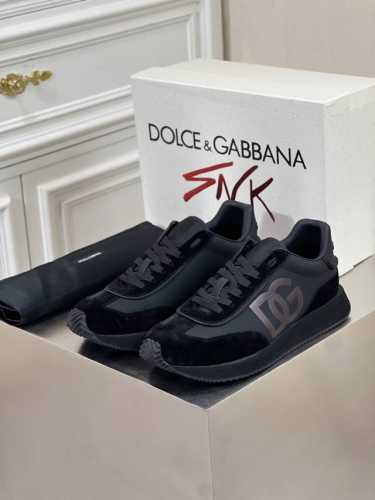 新品 Dolce&G*_Dg杜嘉班 2024早春新款男士系带皮革休闲运动鞋 采用进口反毛牛皮拼接防水布料，混搭拼色设计，时尚显活力的一款运动鞋，轻松满足现代着装