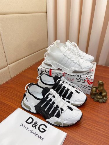 实价： Dg～ 男士休闲鞋 2022Z柜同步发售 鞋面选用牛皮拼接布料网布内里，舒适透气，鞋底：原版舒适耐磨大底，实物拍摄实物更赞码数:35-46