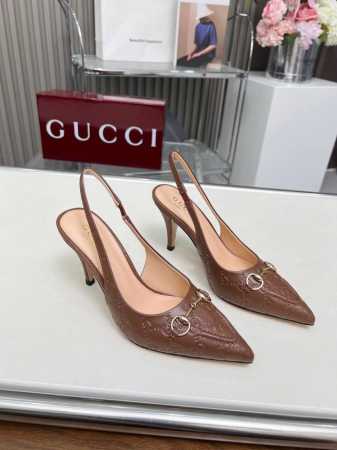 2519一A8GUCCI最新爆款专柜原版鞋开模制作原版五金链条扣大牌明星最爱的奢侈品面料：小牛双G印花内里：羊皮跟高85毫米码数：35-41码。42码定做 底材 - 点击图像关闭