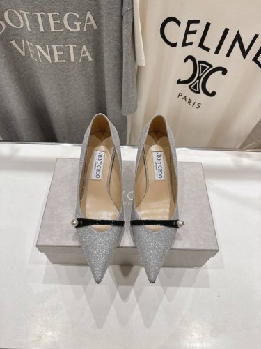 高版本出厂 Jimmy Choo*｜Jc 吉米周2025Ss夏季新款高跟鞋单鞋 原版套楦，完美的线条，简约大气上脚显气质粗跟舒适百搭，还能拉长双腿显高显瘦显腿长