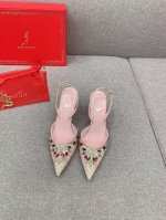 出厂价 Ren* Caovill*重工水晶宝石系列 bling bling精致逼人 堪称工艺品 面料进口高密度网纱 手工缝制珠片水钻 垫脚羊皮 意大利真皮大底