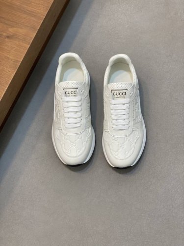 Gucci 古驰 -高端品质 原单 -鞋面 纳帕小牛皮 荔纹小牛皮 电脑刺绣品牌图腾 -内里 水染牛皮 -大底 超轻Tpu 橡胶 双色成型大底 -超高品控 做工