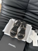 Chanel 25C春夏新款全系列链条拖鞋全系列首发 专柜有的我都有！高版本高品质鞋面牛皮 原版面料 内里羊皮 原版大底Size:35-39 其他码数定