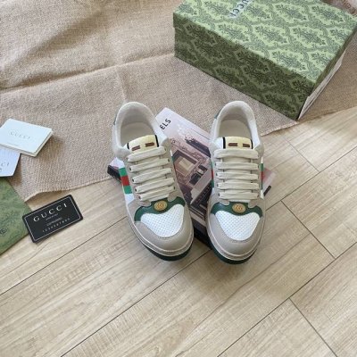 出厂： Gucci 古驰2025顶级专柜 代购系列 官网上新 全球同步 古驰顶级情侣脏脏鞋 情侣鞋 古驰情侣 Gucci鞋控 小红书热搜常客 情侣穿搭Oot D