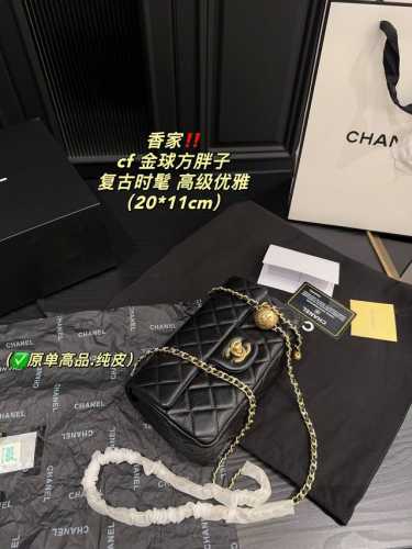 原单高品.纯皮 配盒尺寸20.11 香奈儿 Chanel Cf 金球方胖子 金球方胖子，简直是Yyds,没有人能拒绝金球Cf的美貌，经典著作的王炸颜值，百看不变