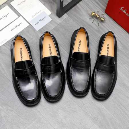 商品商标：Ferragamo 菲拉格慕 ] 正装商务套脚皮鞋 正码码数: 38-44 45定做不退换 商品材料：精选 优质珠光牛皮鞋面 牛皮内里 原版大底 - 点击图像关闭