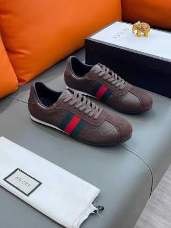 商品名称：Gucci 古驰 正规码数: 38-44 休闲鞋 商品材料：精选 进口牛皮鞋面，柔软羊皮内里；原厂大底。 - 点击图像关闭