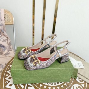 Gucci古奇 早春新款马衔扣丑萌粗跟单鞋 凉鞋 跟高：7.5Cm 5.5Cm 2.5Cm 大底：意大利真皮底 尺码：35-39 34.40.不退换