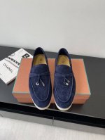 男款 Loro Piana 诺悠翩雅 一脚蹬乐福鞋 原版大底宽底 采用进口水染羊津皮 牛皮内里 牛皮中底 全方位一比一复原专柜工艺流程 中底部全牛皮拉绑工艺流程