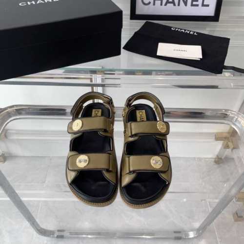 Chanel新款沙滩鞋 顶级版本 超级推荐款 上脚依然让我心甘情愿剁手入 原版材料 原版环保羊皮里 全层奢侈真皮大底 Size：35-40