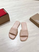 顶级版 原版盒 Christian Louboutin 2025S原版开模一比一开模Cl休闲一字平底拖鞋 材质：头层高光小牛皮 内里：粒面珠光羊皮里 大底：原版