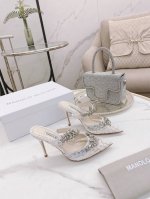 Manolo Blahni*k最高版本 长期做货 21新款LURUM施华洛世奇水钻凉拖 超级超级爱MB这双高跟鞋 钻扣的设计超级美 好想再入不同色 版型超正 做