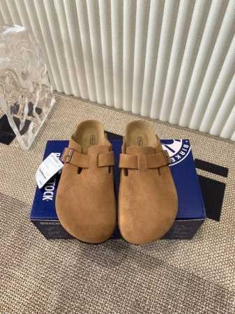 情侣款birkenstock 勃肯 包头半拖鞋人体工程学设计 软木乳胶鞋床 轻便舒适 脚感满分 脚蹬上就能走 穿脱超方便。码数：35-45 - 点击图像关闭