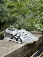 福利特价 160 Asics Onitsuka Tiger 亚瑟士 鬼冢虎系带皮面懒人鞋 #原装系带皮面 原装四联吊牌 中底纸板钢印 日系轻便运动休闲鞋 编码: