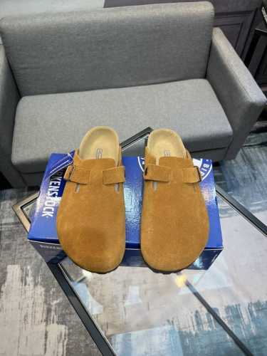 独家实拍 顶级版本 24Ss情侣德国birkenstock勃肯boston真皮包头软木拖鞋博肯沙滩情侣拖鞋 多色选择！ 专柜包装！ 鞋面：原版牛皮京 垫脚牛皮京