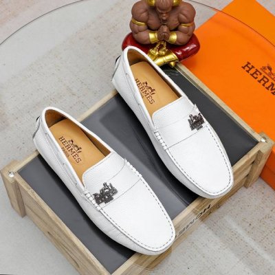 工厂P价 Hermes 爱马仕专柜同款经典套脚鞋1:1开模原单品质采用进口头层牛皮猪皮内里超高档男鞋皮鞋沉实稳重 非常特别 色，可选！码数38-45