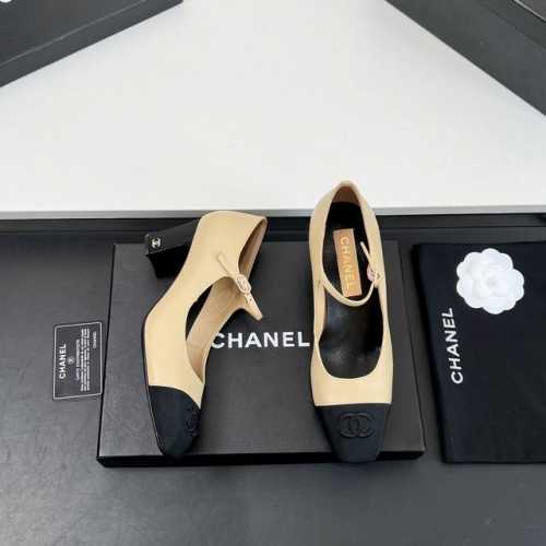 工厂价 顶级品质！Chanel 小香25C早春新品、高跟鞋 粗跟方头玛丽珍单鞋香奶奶家一贯的优雅名媛气质 高级感十足上脚非常nice～极简的配色深入人心~本年度