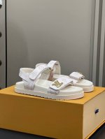 顶级品质L家驴牌Bom Dia Comfort系列，魔术贴平底拖鞋，原版開發 天花板级别 配送专柜精美包装！原版进口牛皮面 经典老花面原版进口柔软羊皮内里原版开
