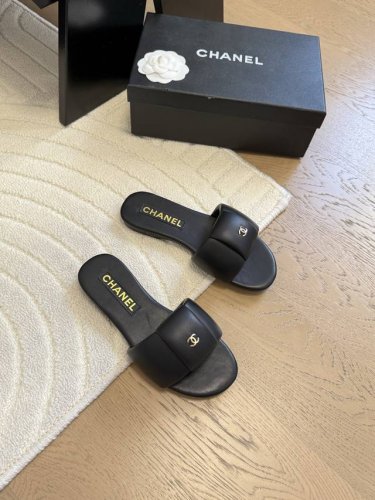Chanel 25K新款双C拖鞋 羊皮编织面 内里羊皮 真皮大底 size:35-39 其他码数定做