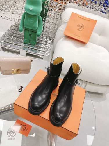 Hermes 爱马仕 厚底经典短靴 高级定制系列 真正的高级定制 对标对版 进出专柜无压力 专柜经典款万年不败 高级定制短靴 正品新版型有着欧洲贵族血统