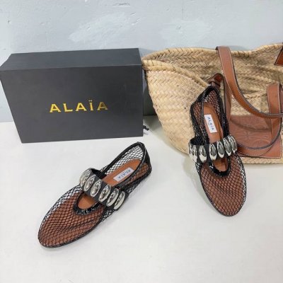 高品质出厂 ！ALAI*24春夏网面平底单鞋！最新春夏时装秀新款系列平底芭蕾舞鞋！法国高端一线高定品牌！时尚界最后的手艺人 只忠于展现女性身体曲线的裁剪之创于始