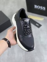 工厂p价p 实价 Boss 2025原版系带男鞋 经典高帮款休闲鞋本款是官方主打经典款 1:1质量 原厂名师制作 采用进口飞织透气面料舒适透气网布內里羊皮鞋垫