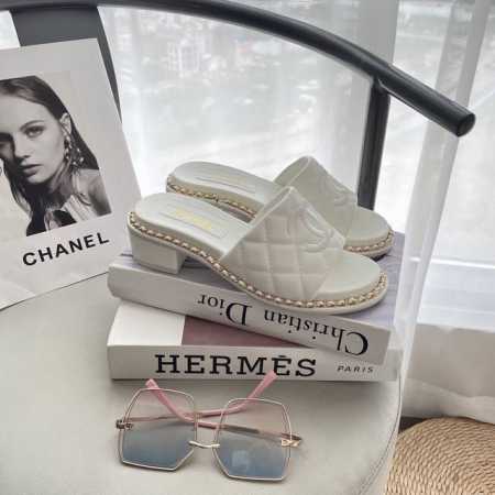 橙子出厂价p chanel 香奈儿 春夏新款 链条粗跟拖鞋 菱格高跟凉拖 小红书初夏推荐 小香风25Ss skp百搭新品 顶奢休闲 码数 35-41 - 点击图像关闭
