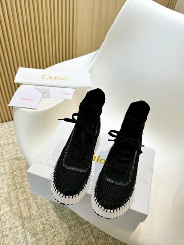 2670春夏Chloe 克洛伊,高帮,Nama Sneaker彩虹系列运动鞋 容祖儿和孙怡宋茜明星同款 原材料是可再生物料制作 全手工缝马克线 肉眼可见皆是手工
