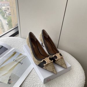 橙子出厂价p celine 赛琳 春夏新款 凯旋门尖头高跟鞋 细跟单鞋 通勤女鞋 跟高 6Cm 码数 34-42