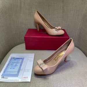 橙子出厂价 Ferragamo 菲拉格慕 经典蝴蝶结圆头平底鞋 粗跟单鞋 高跟鞋 跟高：平底、4Cm、7Cm 码数：34-42