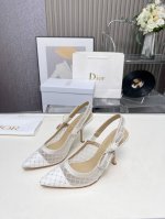 橡胶底 真皮底 迪奥 Dior 刺绣高跟鞋刺绣图案 字母logo织带凉鞋款 2024春夏最新提花刺绣图案凉鞋款. 原版购入. 特订材料. 一比一零差距复刻！材质
