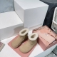 高品质出厂 ！顶级品质MiuMiu 谬谬 24ss秋冬最新羊毛款保暖雪地靴圆头简易短靴！蠢萌蠢萌的可爱到爆 Miu家冬季保暖雪地靴 果然没让人失望， 一眼就被吸