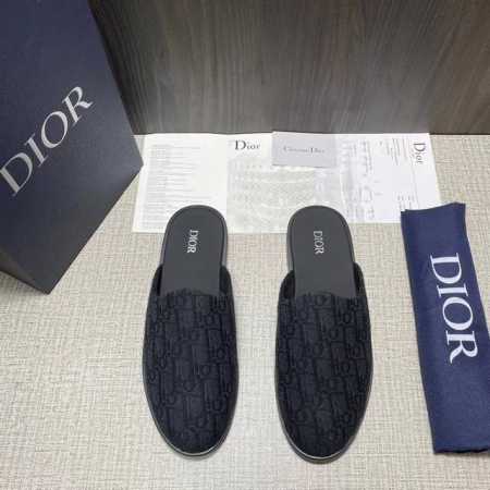 专柜夏季新款 Dior迪奥男士拖鞋 原版橡胶大底 原版帆布 做工细节无可挑剔 38-45现货 - 点击图像关闭