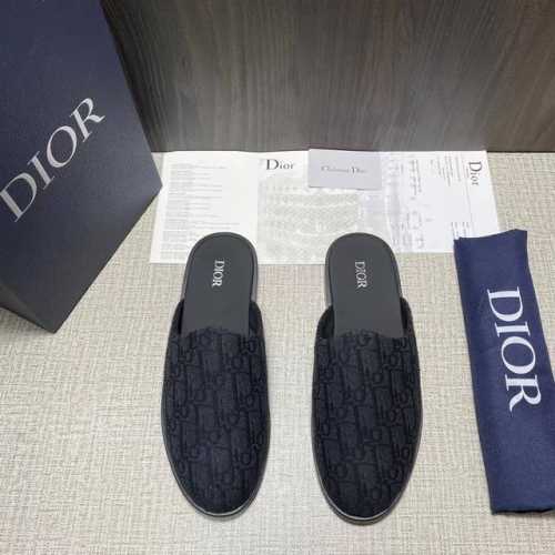 专柜夏季新款 Dior迪奥男士拖鞋 原版橡胶大底 原版帆布 做工细节无可挑剔 38-45现货