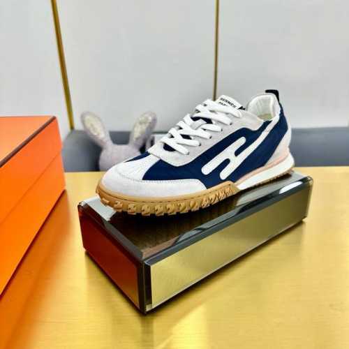 男+10顶级版本Hermes 爱马仕休闲鞋情侣款H家 四季新品运动鞋H家 heros 运动鞋新品简约鞋面牛皮牛筋面，轻盈舒适透气！运动感十足！顶级精品size