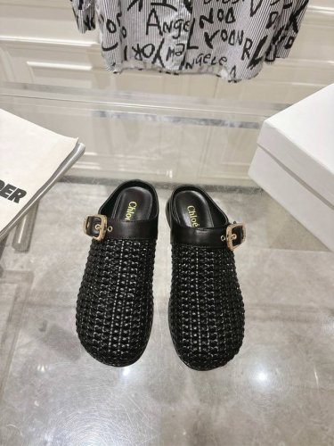 跑量 Chioe 克洛伊 25新款凉拖系列 织物半拖 原版鞋底，全手工穿线，所有的位置刚刚好 ，网红爆款，顶级休闲度假系列 大咖网红一致追求此款，更是断货一度难