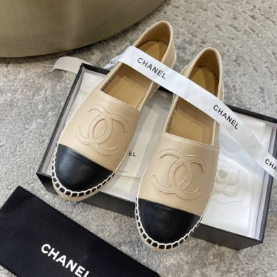 出厂 Chanel万年经典渔夫鞋全系列产品，原版零死角复刻，细节精致高端 1材质：鞋面 内里选用头层全羊皮 面料柔软，而且越穿越软的 ，复古布面混搭特殊材料 2