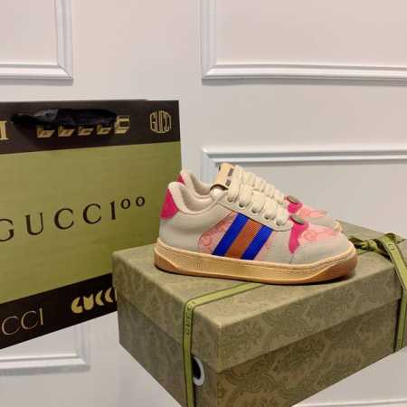 橙子出厂价p gucci 古驰经典款 做旧小脏鞋 运动鞋 休闲鞋板鞋 情侣款 原版开发代购级别版本 金属双G水晶圆柱形标 Gucci原版纹织带 专属擦色牛皮面料 - 点击图像关闭