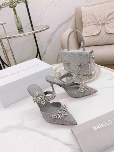 Manolo Blahni*k最高版本 长期做货 21新款LURUM施华洛世奇水钻凉拖 超级超级爱MB这双高跟鞋 钻扣的设计超级美 好想再入不同色 版型超正 做