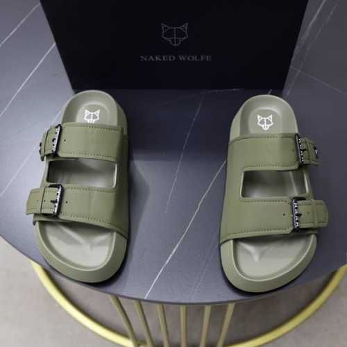 出厂价pp： 品牌：Naked Wolfe 狼头 标准码：38-44 45定制 等级：官网同款 材料：原版皮料设计 原版发泡轻便耐磨柔软大底 款式类别：男士时尚