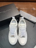 philipp plein 顶级 Size:38-44 38.45定做 [philip plein]2025新款上市，顶级原单品质， 由混合皮革制成的低帮运动鞋
