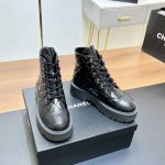 牛皮内里 代购版本 下单注明哦 CHANEL 香奈儿2024秋冬新款菱格厚底短靴 马丁靴 认准我家细节实拍注意区分普通版 专柜同步！！本系列现已登陆发售！！原版